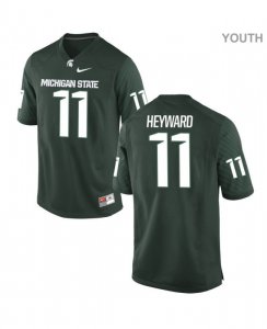 Youth Michigan State Spartans NCAA #11 Connor Heyward Green Authentic Nike Stitched College Football Jersey QZ32V76YF